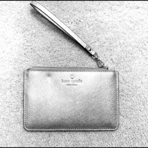 Kate Spade silver wristlet